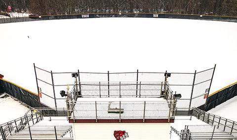 Alumni Park in the snow